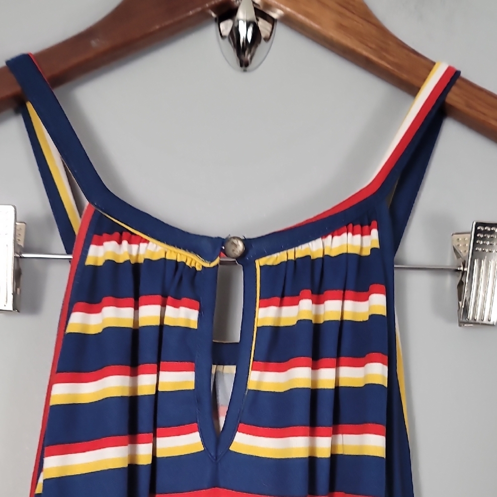 Papermoon Blue Striped Halter Tank Top - Picture 6 of 6